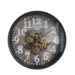 שעון גלגלים עץ